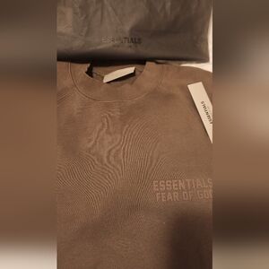 Fear of God Essentials Tan Crewneck Sweatshirt